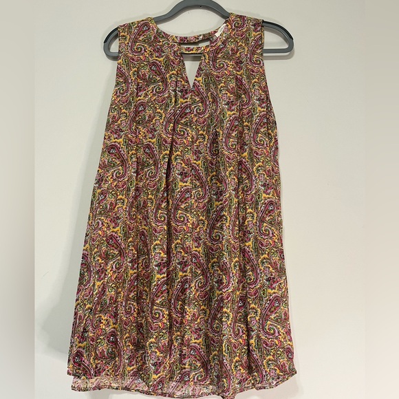 Dresses & Skirts - Umgee Womens Multicolor Paisley Sleeveless Short A-Line Dress Size XL (C)